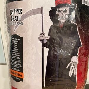 Dapper Death Grim Reaper Child Halloween Costume 7-Pc SZ Large